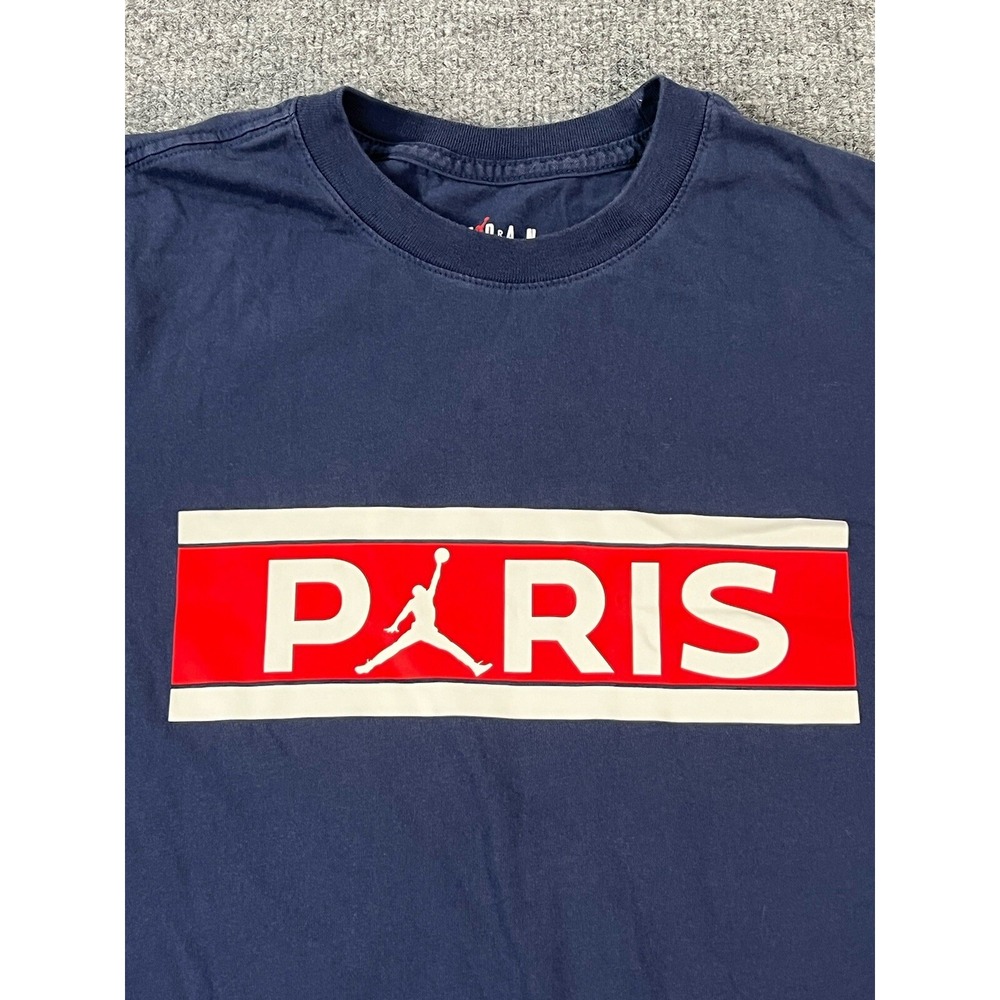 Jordan Paris Saint-Germain Shirt Mens Medium Blue Soccer PSG Graphic Tee